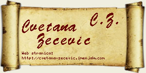 Cvetana Zečević vizit kartica